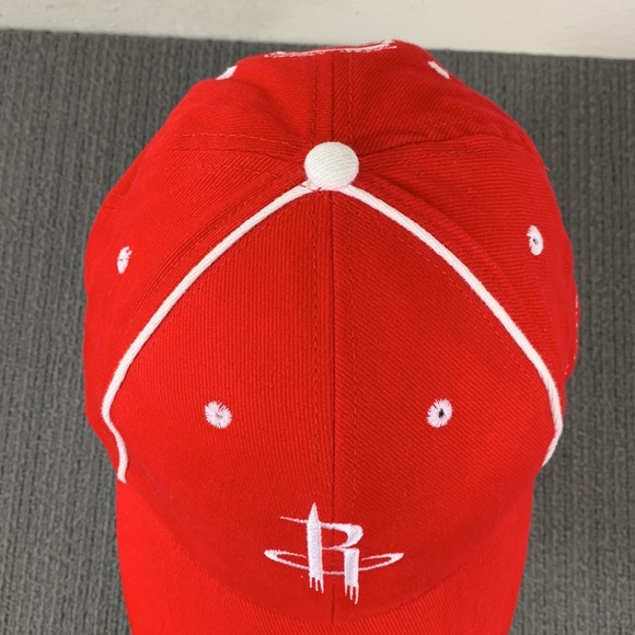 NBA Houston Rockets Hat Men's Adjustable Red White Embroidered Strapback Cap - Picture 5 of 12